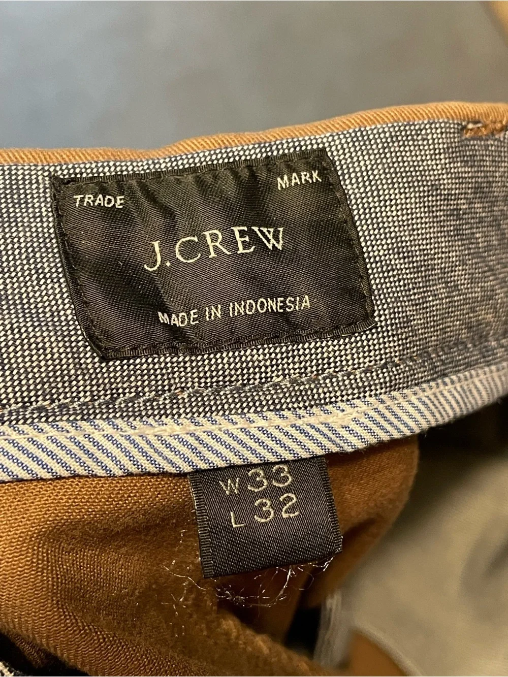 J.Crew 484 Slim-Fit Stretch Chino Pants in River Brown 33/32